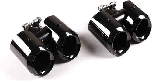 Fits for LR Defender 90 110 2020-2025 2PC Glossy Black Tailpipe Exhause Pipe - Picture 6 of 7