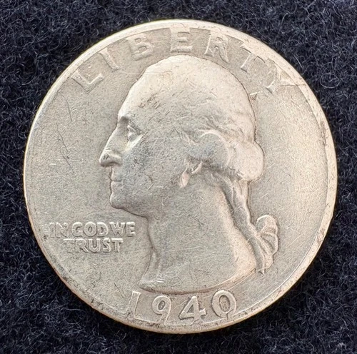 1940 Washington Quarter, silver, INV:2162, Combined shipping