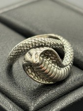 New Condition Sterling Silver Cobra Snake Ring Size 7 925