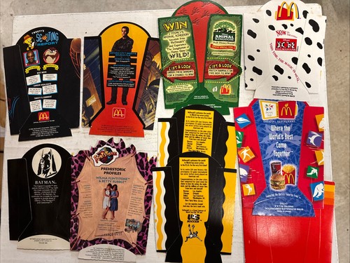 10X McDonald's UNUSED French Fry Boxes Robin Batman Charles Barkley Taz Devil - Picture 4 of 4