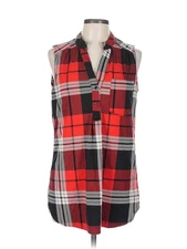 Justify Women Red Sleeveless T-Shirt L