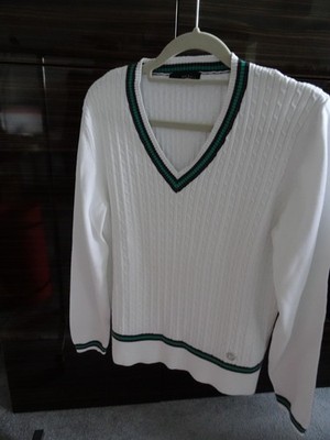 Damen Golf oder Tennispullover von BRAX Größe 40 Farbe weiss Topzustand