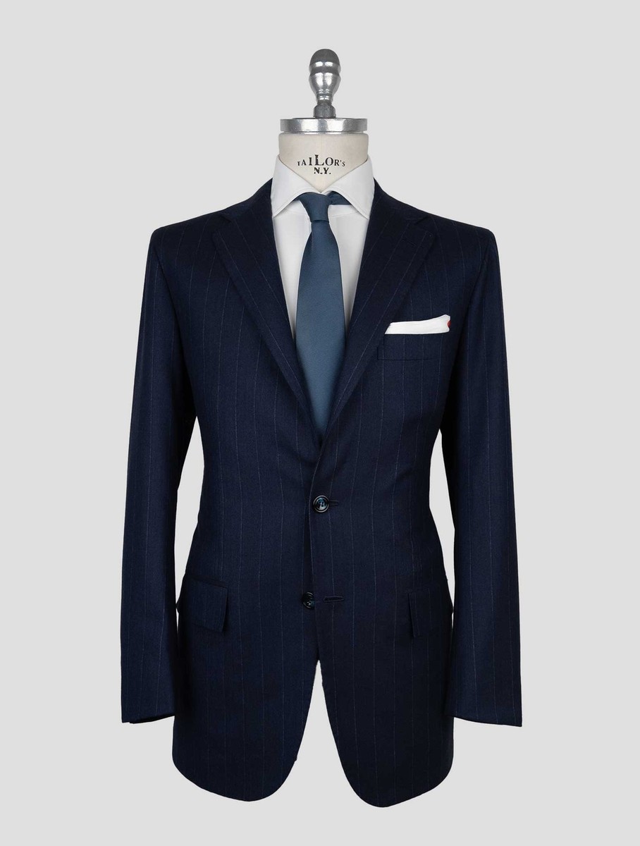 NEW KITON DARK BLUE VIRGIN WOOL CASHMERE SUIT US 42 - EU 52 KVZ8