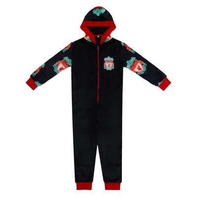Liverpool FC Jungen Schlafanzug All-In-One Loungewear Kinder OFFIZIELLES Fußball Geschenk