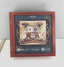 Shut the Box Board Game Bookshelf Edition Front Porch Classics Wood Complete EUC