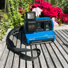 Vintage 80s Jade Blue Polaroid Impulse Autofocus Instant Film Camera Untested