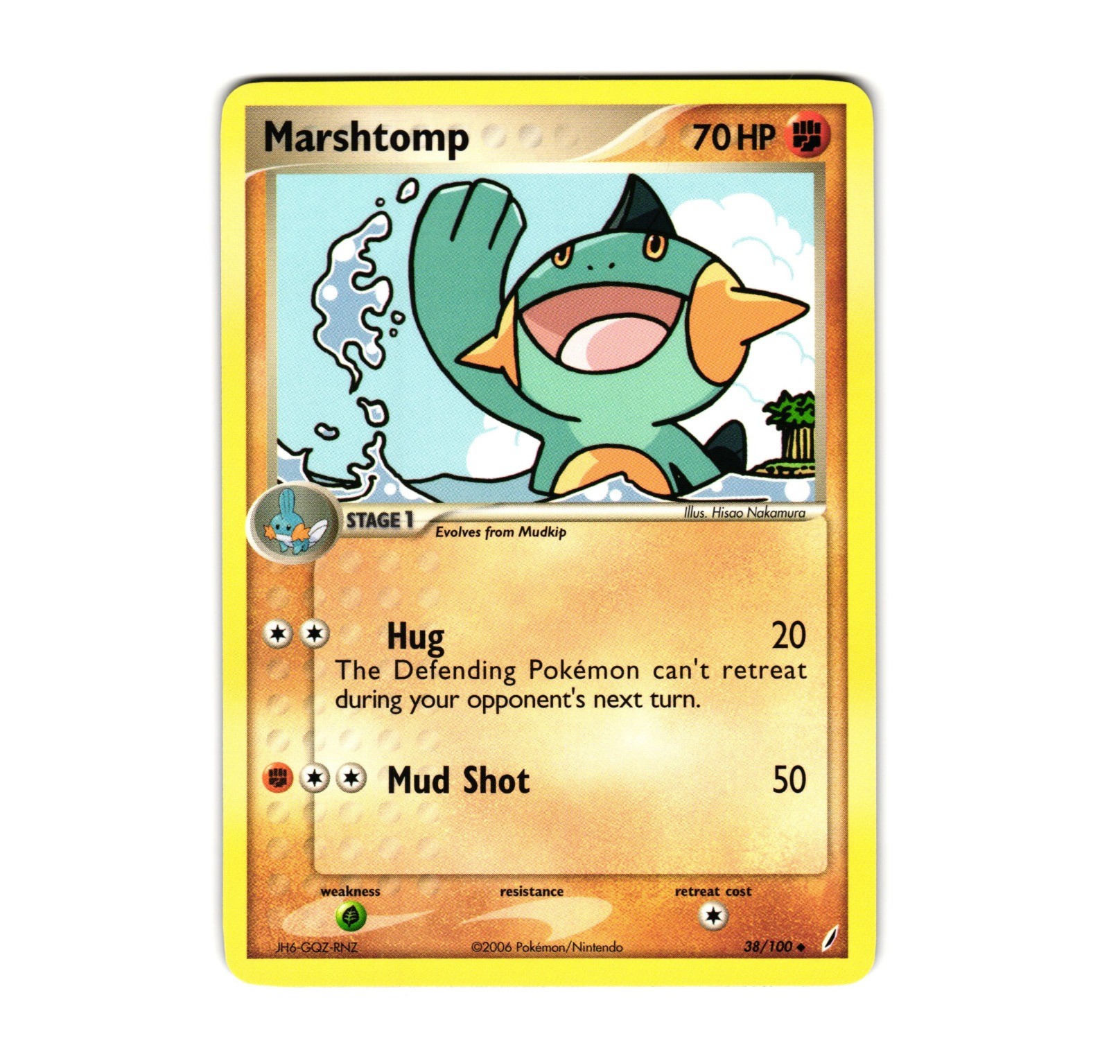 Pokemon Marshtomp 38/100 Crystal Guardians Uncommon NM