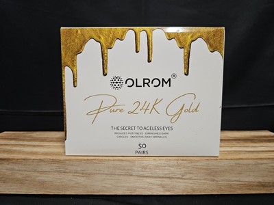 Olrom Pure 24K Gold Under Eye Patches 50 pair