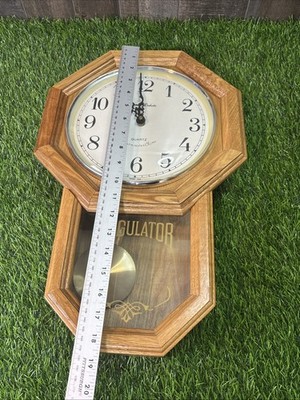 Daniel Dakota Regulator Wall Clock Quartz Westminster Chime Oak | eBay