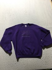 VTG Jerzees TGIF This Grandma Is Fun Sweatshirt Womens XL Blue Crew Neck