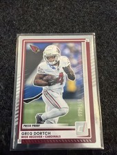 2025 Panini Donruss Greg Dortch #164 Press Proof Silver /199 Arizona Cardinals