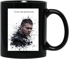 Ivar The Boneless Black Coffee Mug 11oz Ceramic TV Series Gift Cup