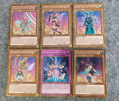 6 MAGIER-MÄDCHEN-SET Schokoladen Beeren Kiwi Zitronen Apfel MVP1-DE Gold Rare NM - Bild 1 von 4