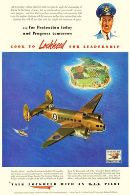 Lockheed Vintage Aviation Poster ️ (1940s) - 24x36” Rare Reprint 🤯💯! | eBay