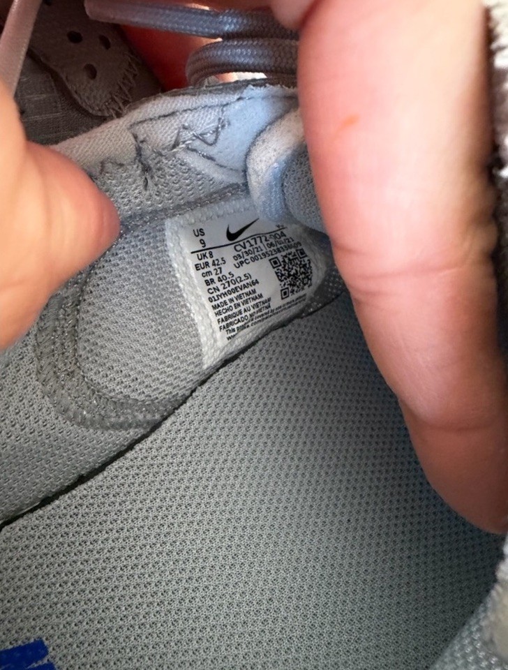 Nike React Live Light Smoke Grey Hyper Royal Men'… - image 7