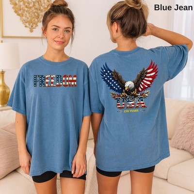 Comfort Colors  Freedom USA Eagle Graphic Shirt, Patriotic 4th Of July Tee
