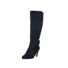 Bella Vita Womens 8.5 M Navy Blue Troy Zip Up Knee High Heel Boots NIB IF0