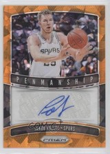 2019-20 Panini Prizm Penmanship Orange Ice Prizm Jakob Poeltl #PM-JKP Auto 0b2