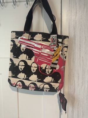 2006 Andy Warhol Mona Lisa 30 Years Of Punk Hot Topic Bag With Gun Coin Purse