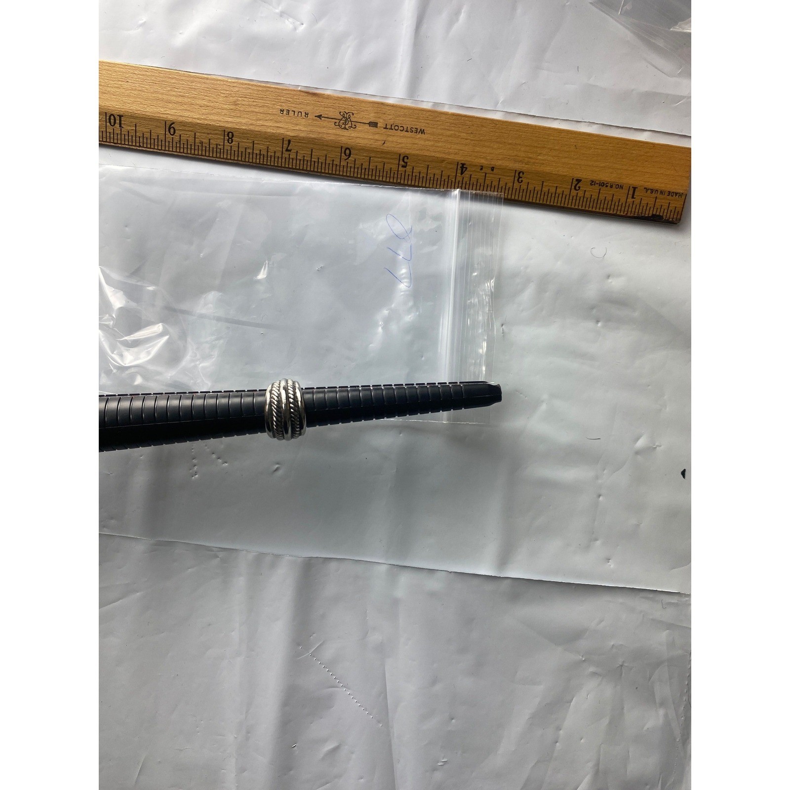 Womens Silver tone Stackable Ring Twisted Rope De… - image 2