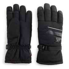 ZeroXposur Men's Black Waterproof Heavyweight Nylon Ski Glove D85230 Size L-XL