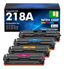 4 Pack 218A 218X Toner Cartridges  W CHIP  for HP 3301fdw 3301cdw 3201dw 3301s