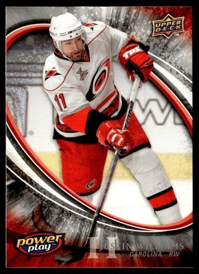 2008-09 Upper Deck Power Play Box Set Justin Williams Carolina Hurricanes #56