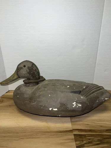 Duck Decoy Waseca Minn Herters Foam Vintage With Ring Weight - Picture 1 of 7