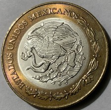 1993 Mexico 20 Nuevo Pesos Silver