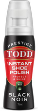 Prestige Liquid Shoe Polish Black with Carnauba Wax 2.5 FL. OZ Instant Shine a
