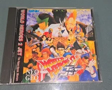 RARE US  World Heroes 2 Jet  Neo Geo CD NEAR MINT! Missing Spine Card