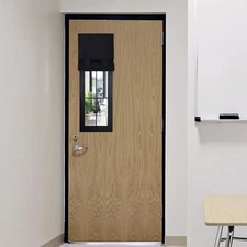 2 Panels Classroom Door Window Cover, Blackout Shades for Classroom 
