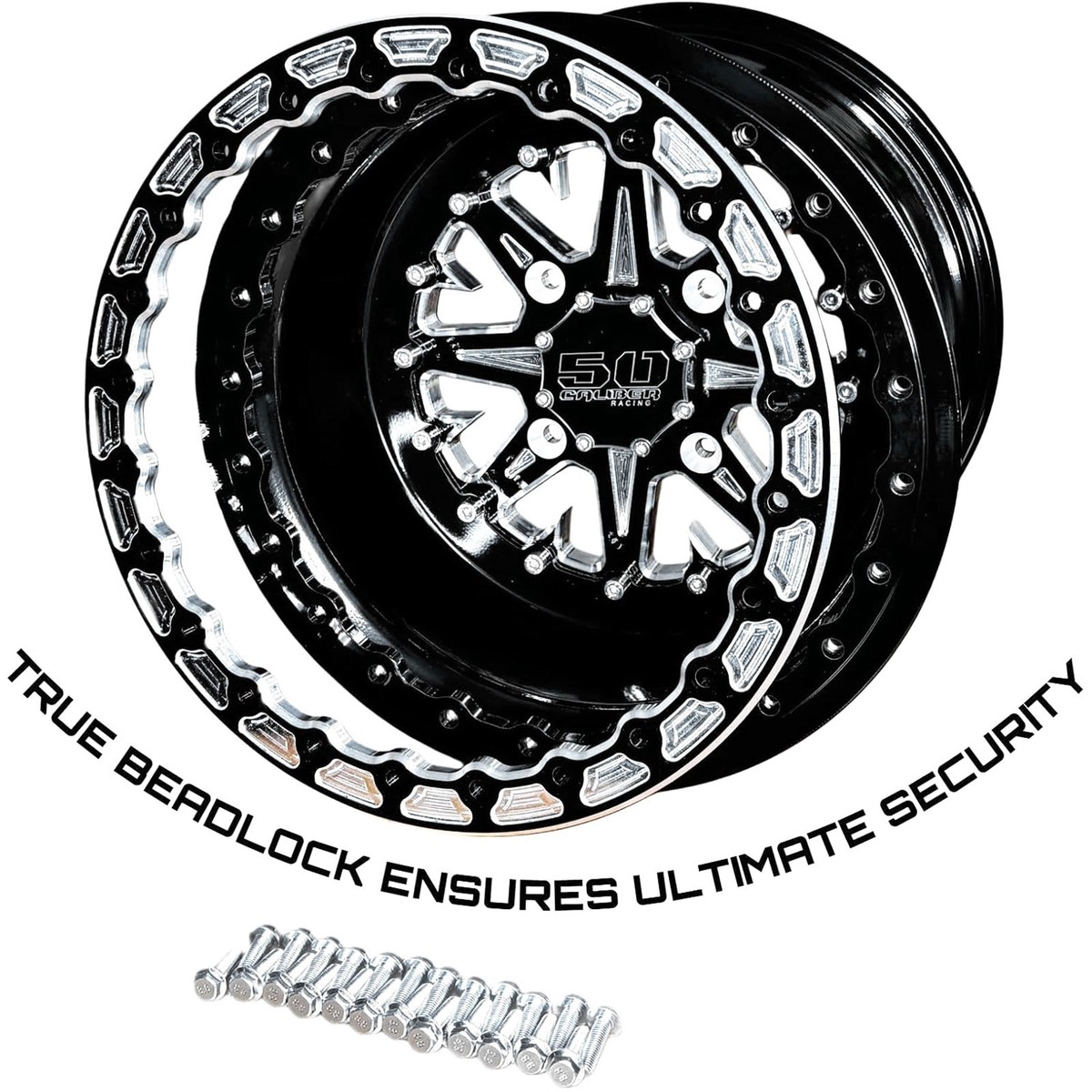 50 Caliber Racing 502 15x10 Beadlock Wheel 4x156 Polaris RZR