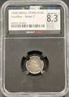 1838 Seated Liberty Half Dime NGCX 8.3 SMALL STARS