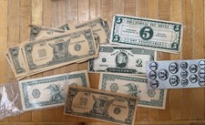 Vintage Play Paper Money - THREE Different Sizes Whitman