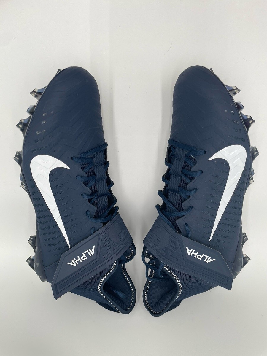 Nike Alpha Menace Pro 2 P Mid Football Cleat Blue Mid Men Size 14