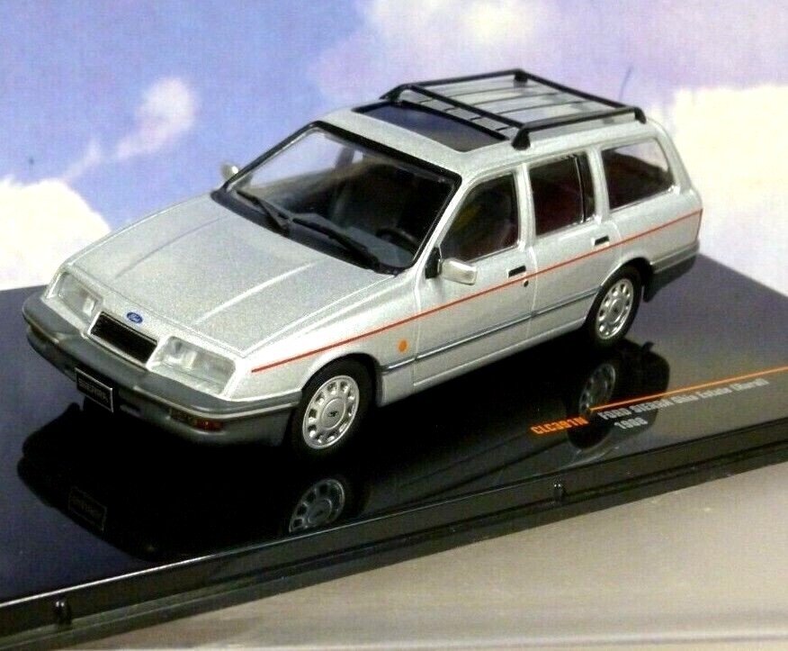 IXO DIECAST 1/43 1988 FORD SIERRA GHIA ESTATE (RURAL) METALLIC SILVER CLC391