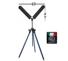  tripode + poggiacanna rullo supporto a v roubasienne pesca reggicanna 