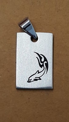 Infinite U - Collana con ciondolo a forma di delfino in argento 925, in