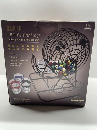 Bar lab Tabletop Bingo Drinking Game 6 Shot Glasses Tailgate Edition New - Picture 7 of 7