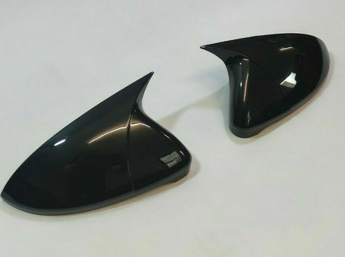 Left Right Side Gloss Black Door Wing Mirror Covers Caps for Golf Mk7 mk7.5 - Picture 5 of 6