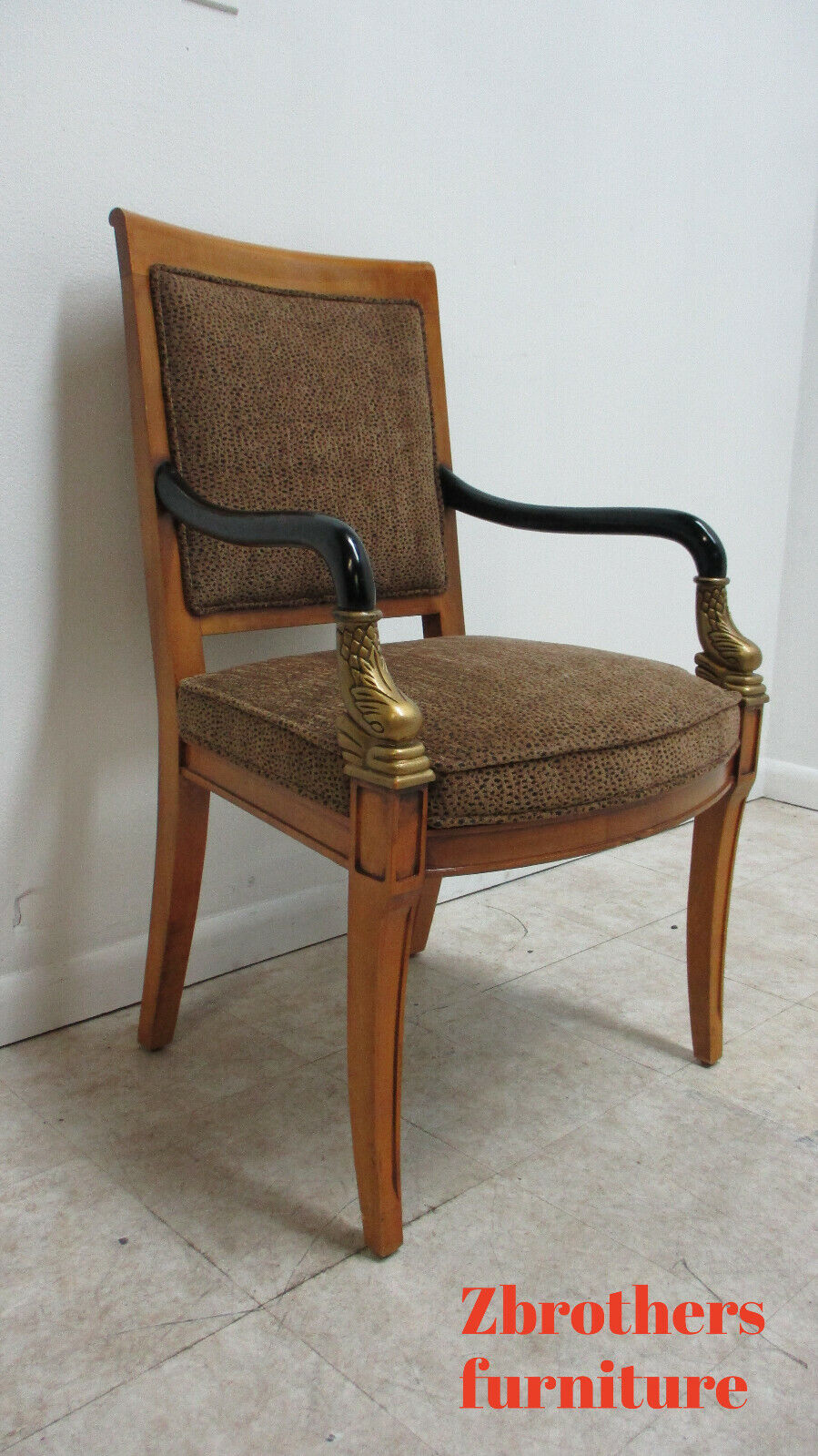 Century Furniture Cheetah Serpents Living Room Lounge Arm Chair biedermeier B