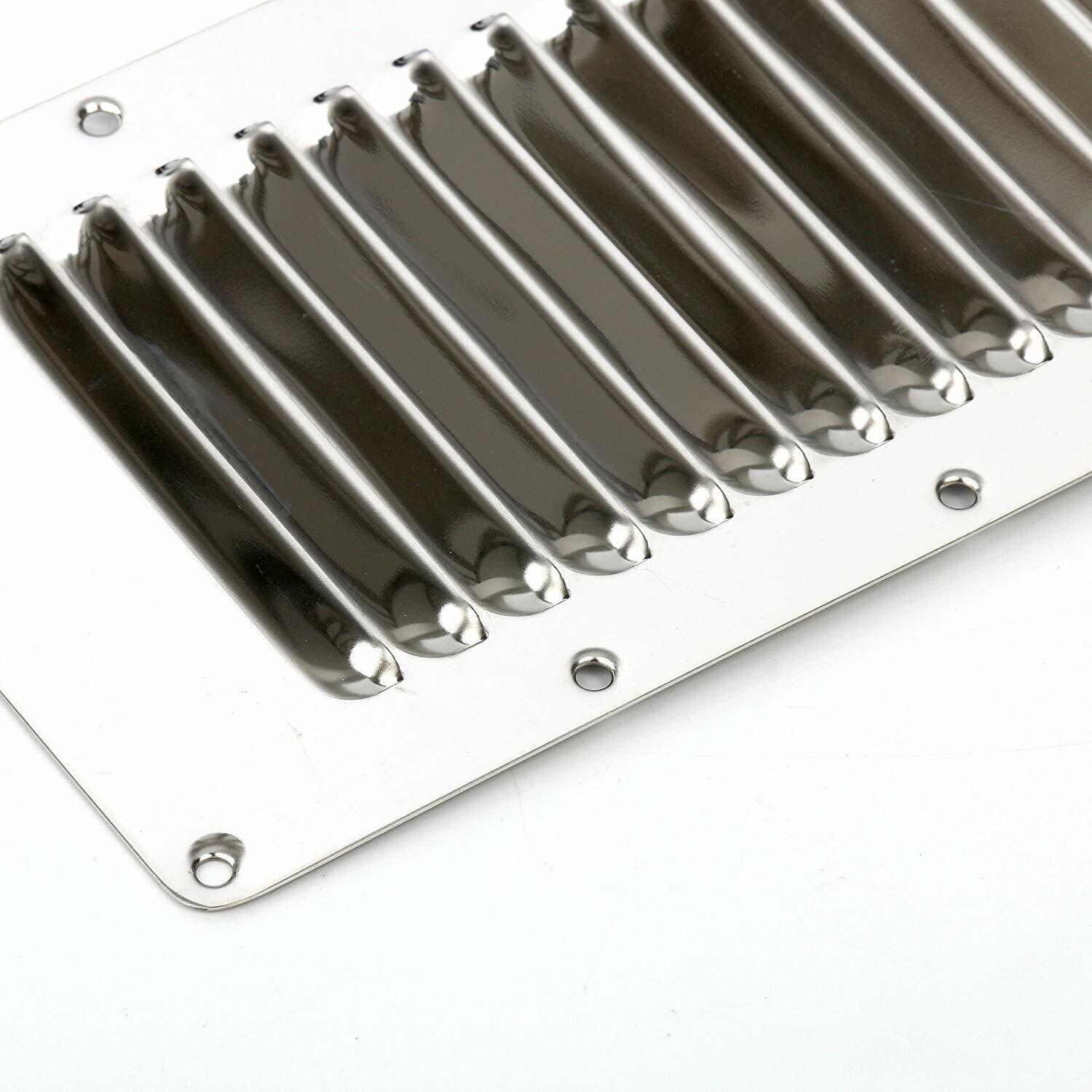 2X Stainless Steel Boat Vent Marine 13 Slots Cover Louvered Ventilation eBay