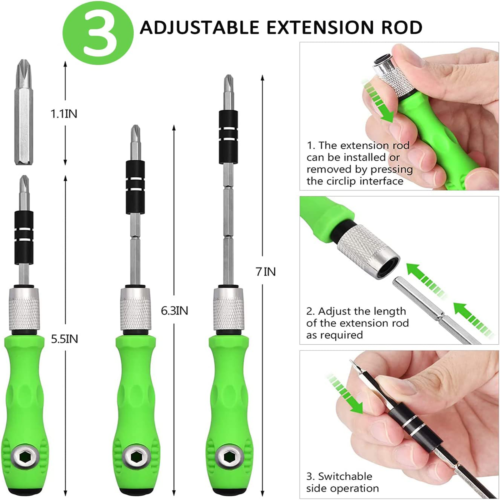 Pequeño Juego de Destornilladores de Reparación con Estuche Precisión Mini TORX Herramienta Kits Magnéticos EE. UU. - Imagen 2 de 10
