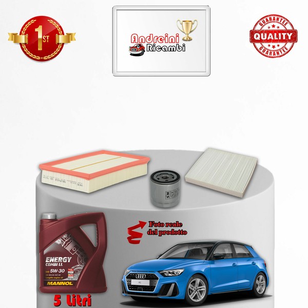 Kit Wartung 3 Filter Und ÖL Audi A1 Gb 1.5 110KW 150CV Ab 2018-image