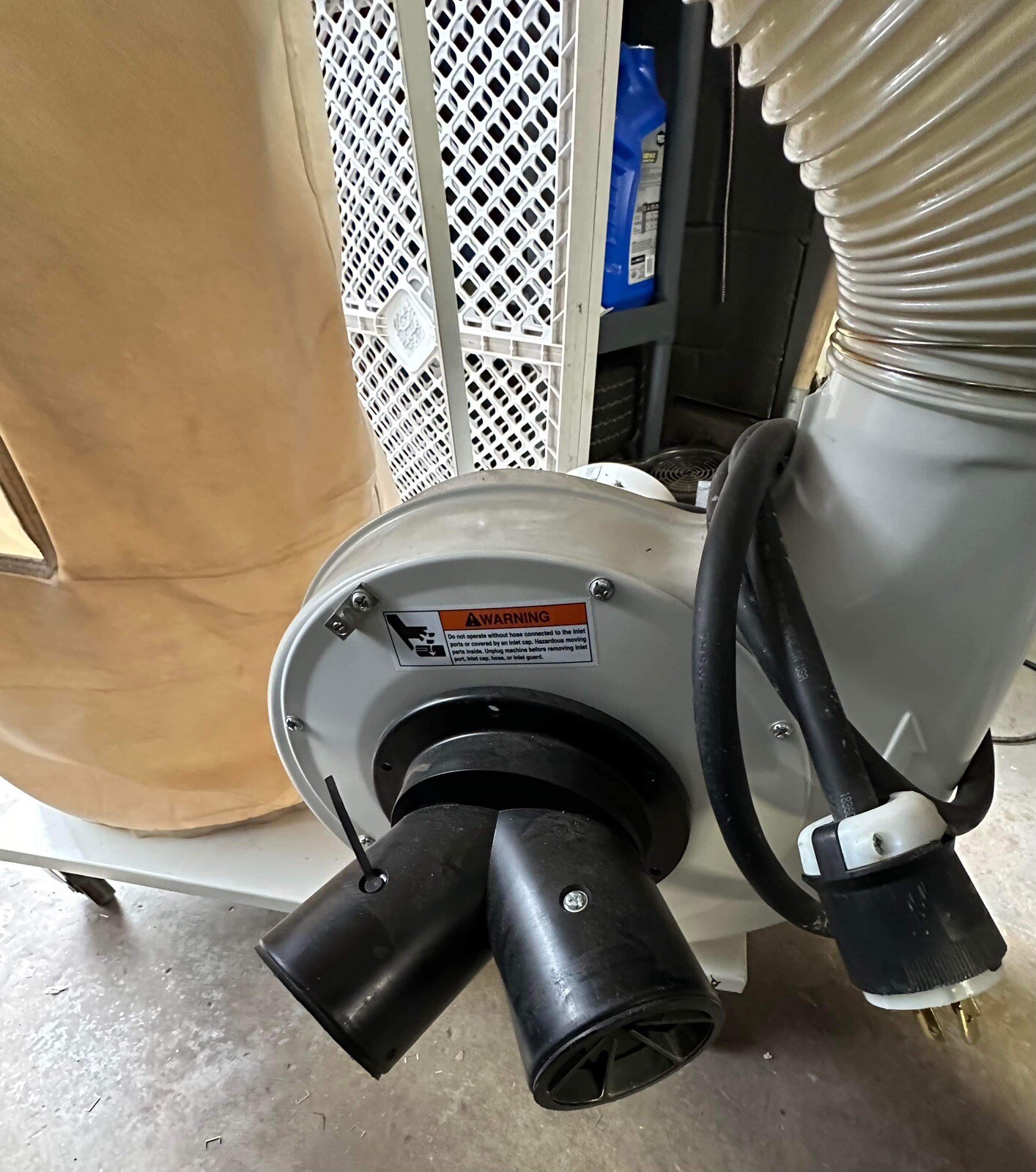 JET DC1200VXBK3 Vortex Cone Dust Collector, 30Micron Bag Filter