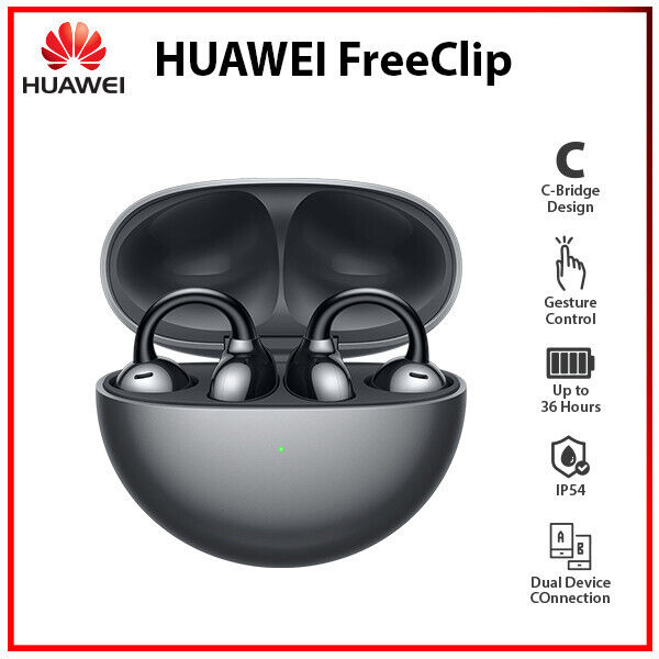 HUAWEI FreeClip - Earbuds(Black) – Mtunda Store