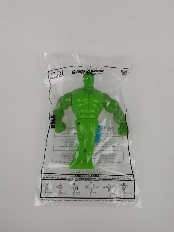 6x Lote Juego Completo de 6 Héroes Marvel En Acción Taco Bell Juguetes 2001 De Colección Nuevo Foto 4 de 4