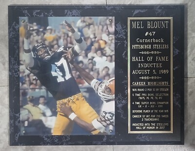 Mel Blount 12'' x 15'' Plaque Pittsburgh Steelers