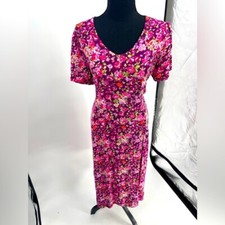 Salon, studio, pink with flowers, dress size large
